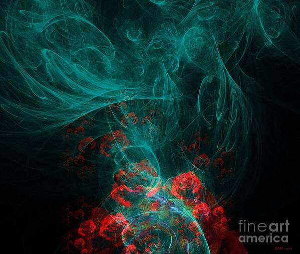 Smoke Poster featuring the digital art When The Smoke Clears They Bloom by Elizabeth McTaggart