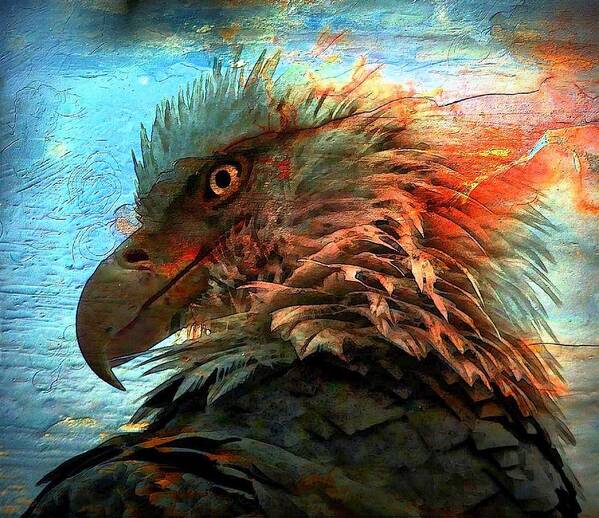 Bald Eagle Poster featuring the digital art Colorado Survivor by Carrie OBrien Sibley