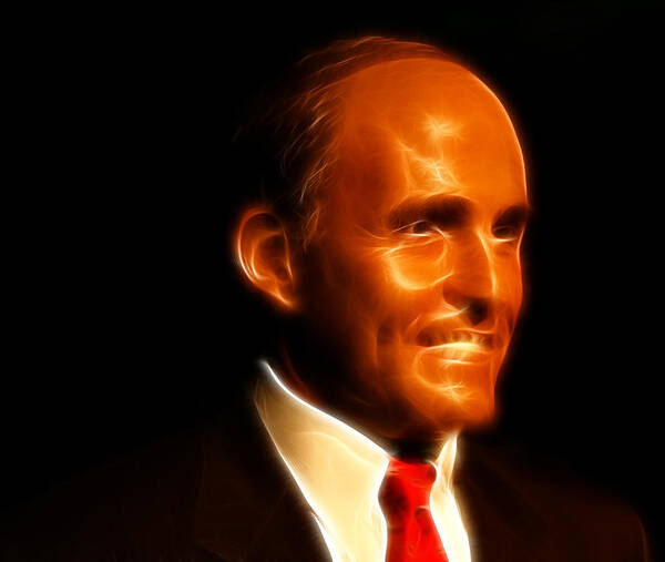 Lee Dos Santos Poster featuring the photograph Rudy Giuliani - Rudolph William Louis Giuliani by Lee Dos Santos