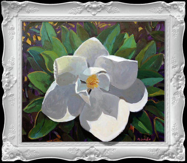 Magnolia Flower Poster featuring the painting Magic Magnolia #1 by Mark Lunde