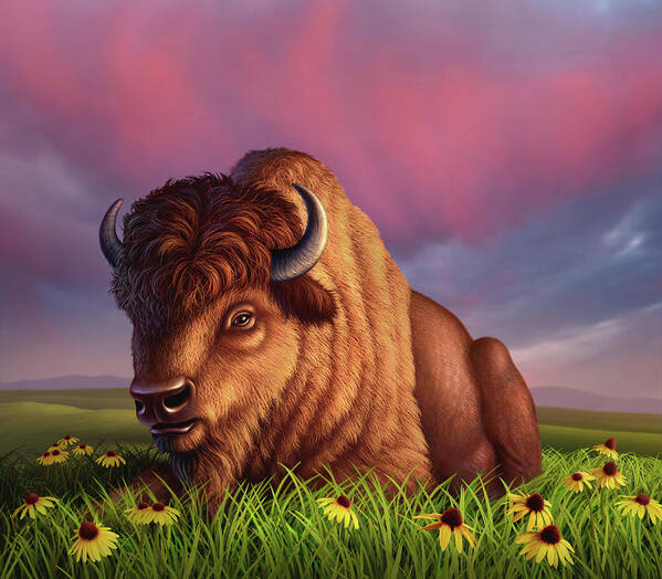 Buffalo Poster featuring the digital art After the Storm by Jerry LoFaro