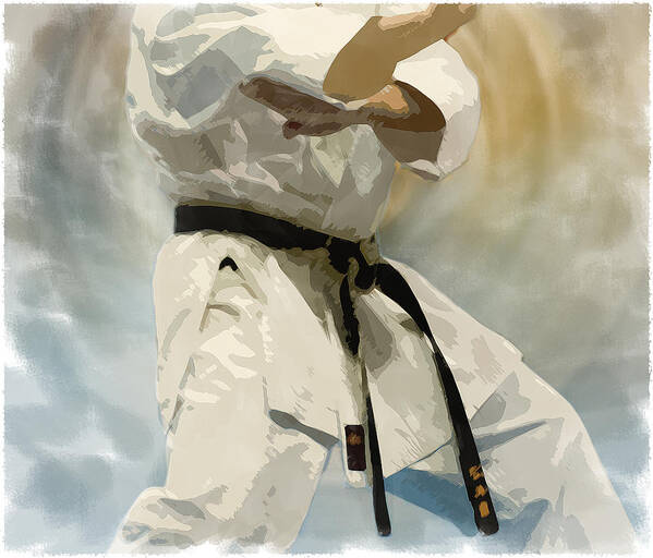 Karate Poster featuring the digital art Being a Black Belt by Deborah Lee