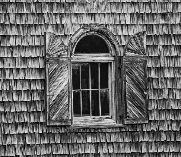 Window Poster featuring the photograph Black and White Window by Linda Brown