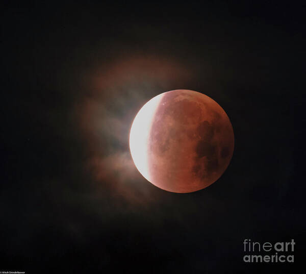 Blood Moon Poster featuring the photograph Blood Moon  by Mitch Shindelbower