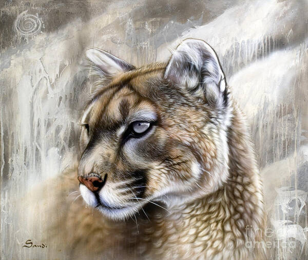 Acrylic Poster featuring the painting Catamount by Sandi Baker