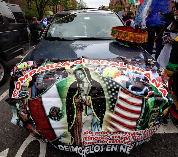 Cinco De Mayo Parade Nyc 2018 Poster featuring the photograph Cinco de Mayo Parade NYC 2018 Decorated Car by Robert Ullmann