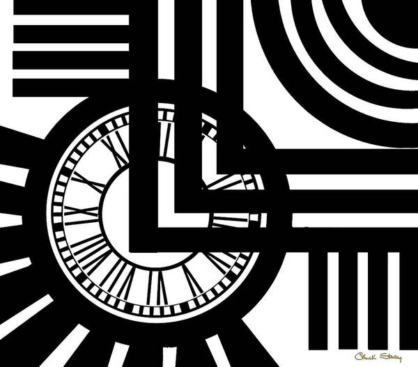 Clock Design Poster featuring the digital art Clock Design by Chuck Staley