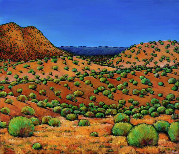 New Mexico Desert Poster featuring the painting Desert Afternoon by Johnathan Harris