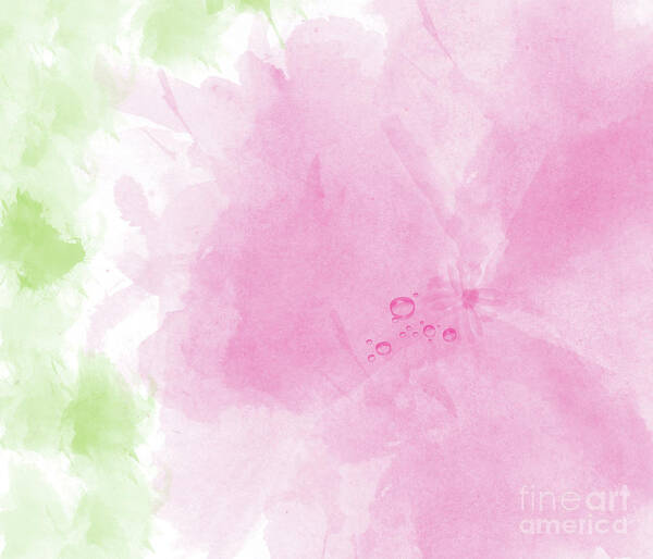 Flower Poster featuring the digital art Dew Kissed by Trilby Cole