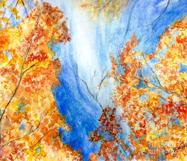 Watercolor Poster featuring the painting Fall Splendor by Deb Stroh-Larson