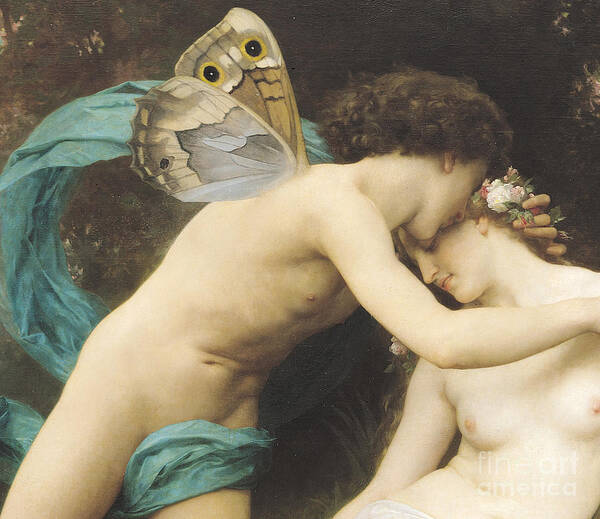 Flora And Zephyr Poster featuring the painting Flora and Zephyr by William Adolphe Bouguereau