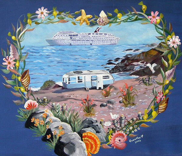 Ship Poster featuring the painting From Rags to Riches by Quwatha Valentine