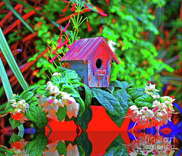 Bird House Poster featuring the photograph Humming Bird House by Art Mantia