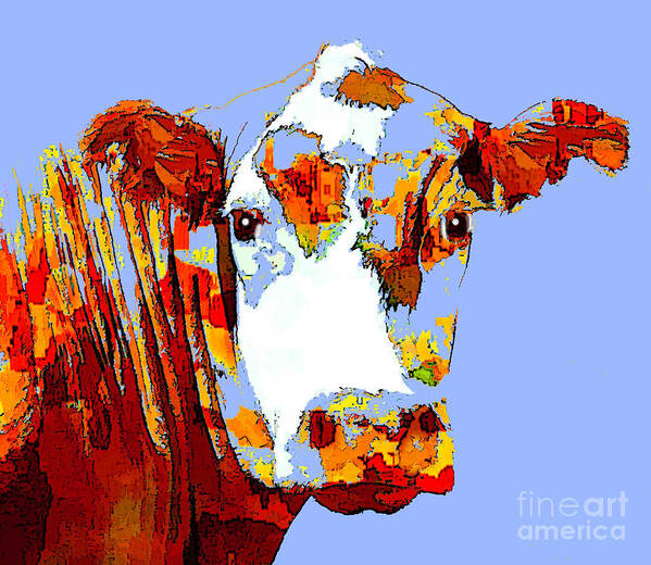 Cow Poster featuring the photograph Purple Cow by Joyce Creswell