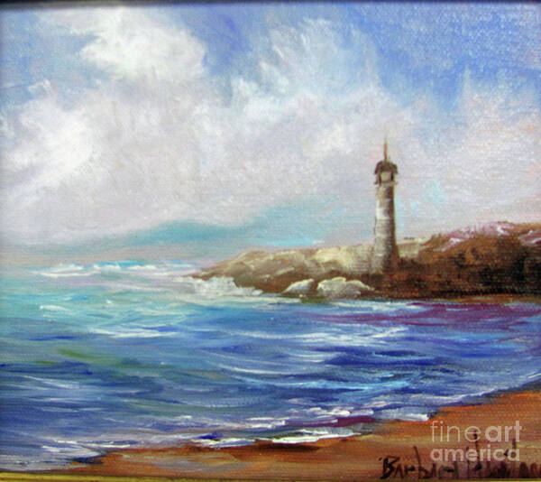 Lighthouse Poster featuring the painting Lighthouse by Barbara Haviland