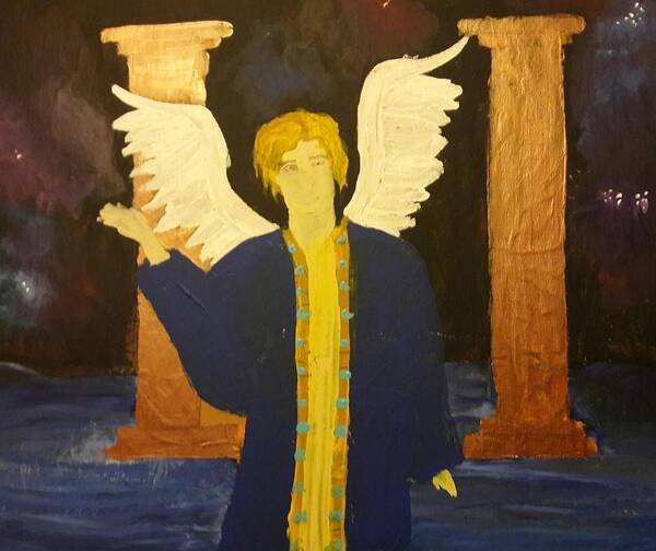 Angels Poster featuring the painting Listen by Tasha Ramirez