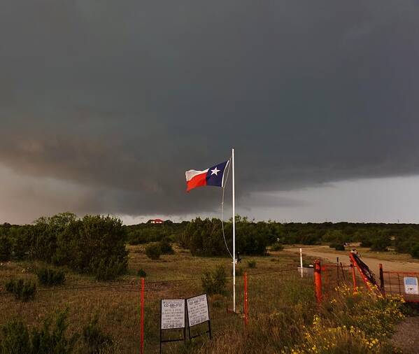 Storm Poster featuring the photograph Lone Star Supercell by Ed Sweeney