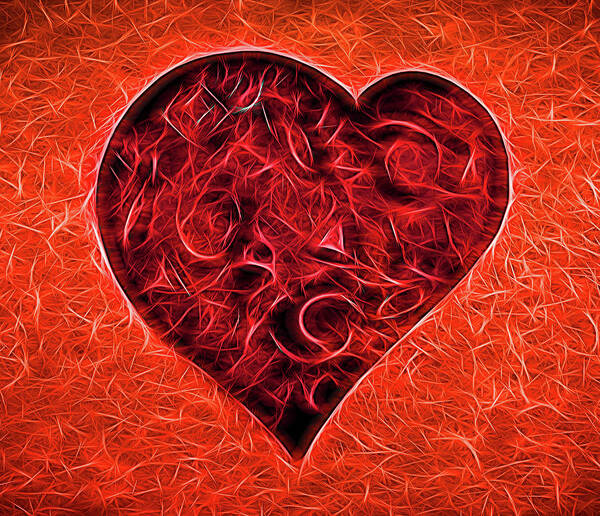 Love Poster featuring the digital art Love Heart # 2 by Allen Beatty