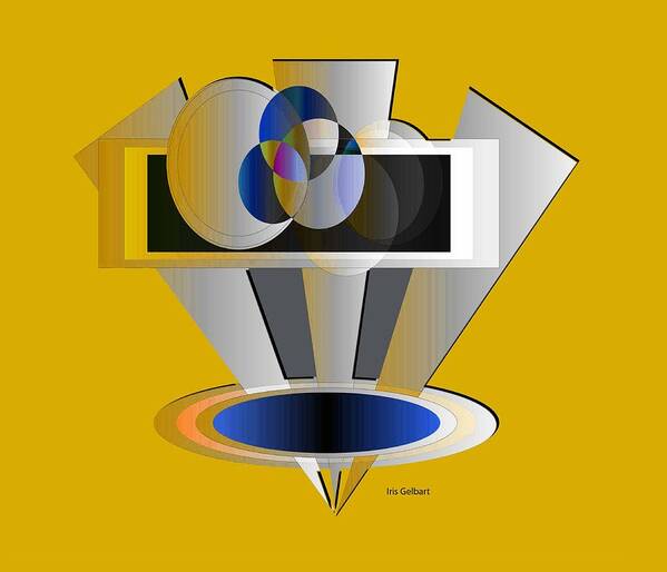 Abstract Poster featuring the digital art Modern 58 by Iris Gelbart