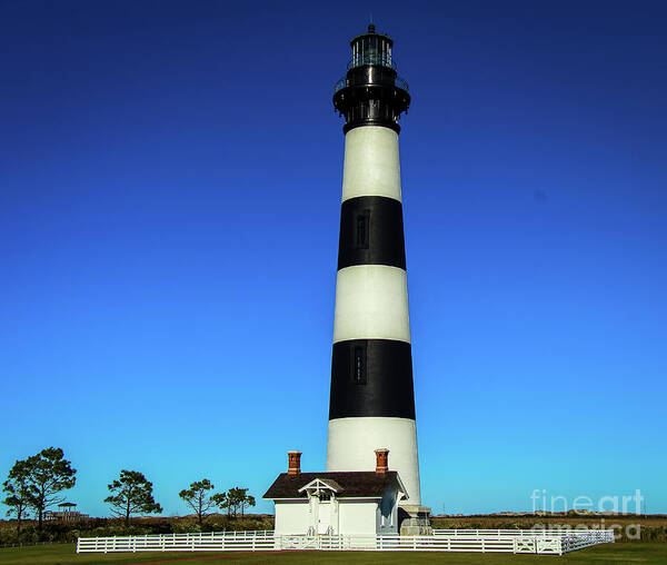 Lighthouse Poster featuring the photograph Nags Head Lighthouse by Les Greenwood