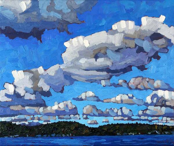 Parry Sound Poster featuring the painting Parry Sound Cumulus by Phil Chadwick