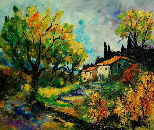 Landscape Poster featuring the painting Provence 670110 by Pol Ledent