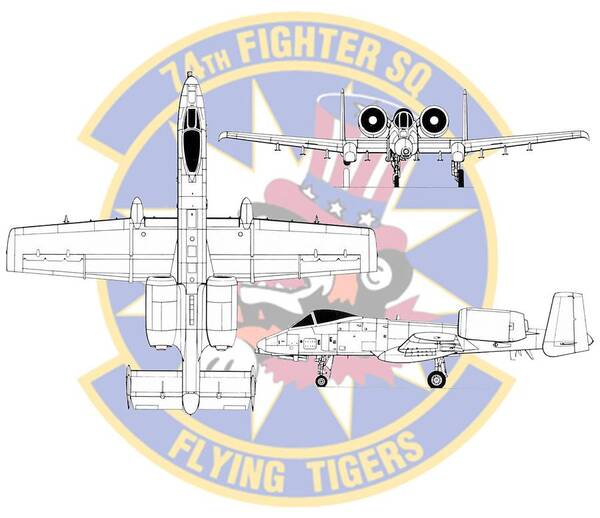 Republic Poster featuring the digital art Republic A-10 Thunderbolt II by Arthur Eggers