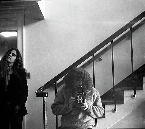 Brown University Poster featuring the photograph Self-portrait, With Woman, In Mirror, Cropped, 1972 by Jeremy Butler