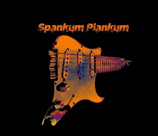 Fender Poster featuring the digital art Spankum Plankum by Guitarwacky Fine Art