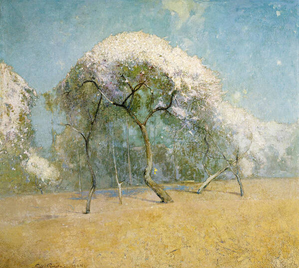 Emil Carlsen Poster featuring the painting Spring Landscape by Emil Carlsen