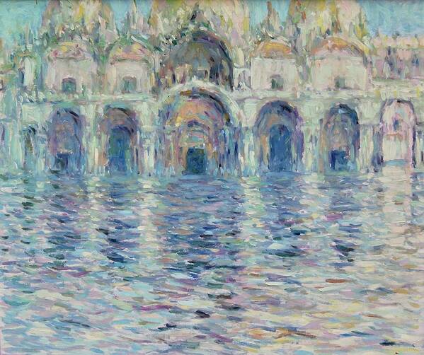 Italie Poster featuring the painting st-Marco square- Venice by Pierre Dijk