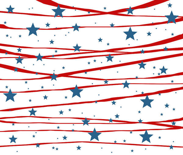 Stars And Stripes Poster featuring the digital art Stars and Stripes by Marianna Mills