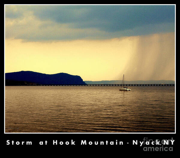 Poster Poster featuring the photograph Storm at Hook Mountain Nyack NY by Poster by Irene Czys