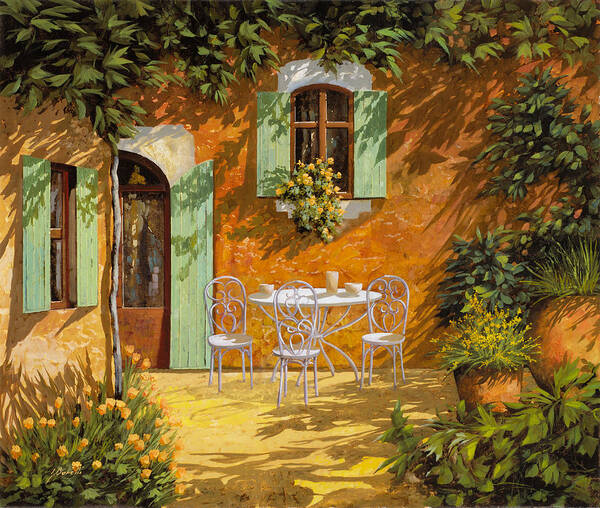 Quiete Poster featuring the painting Sul Patio by Guido Borelli