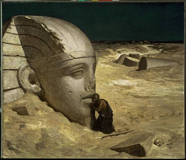 Elihu Vedder Poster featuring the painting The Questioner of the Sphinx by Elihu Vedder