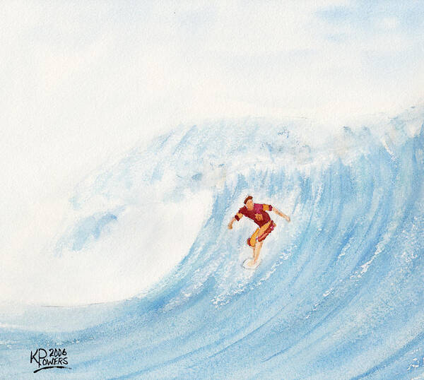 Surf Poster featuring the painting The Surfer by Ken Powers