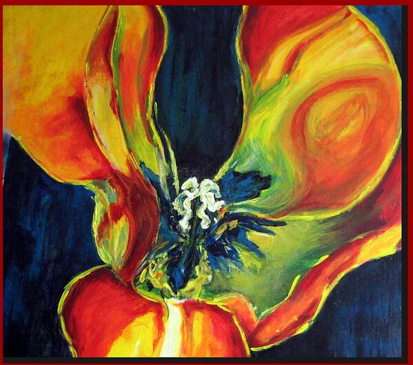 Tulip Poster featuring the painting Tulip by Dragica Micki Fortuna