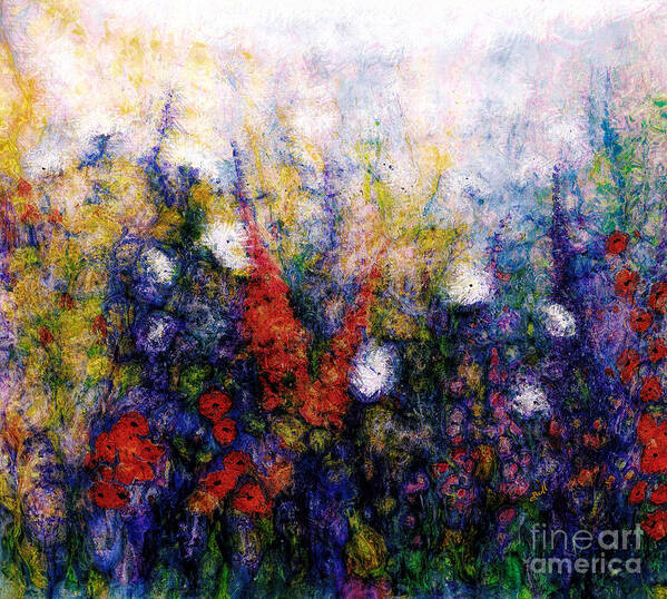 Flowers Poster featuring the mixed media Wild Meadow Flowers by Claire Bull