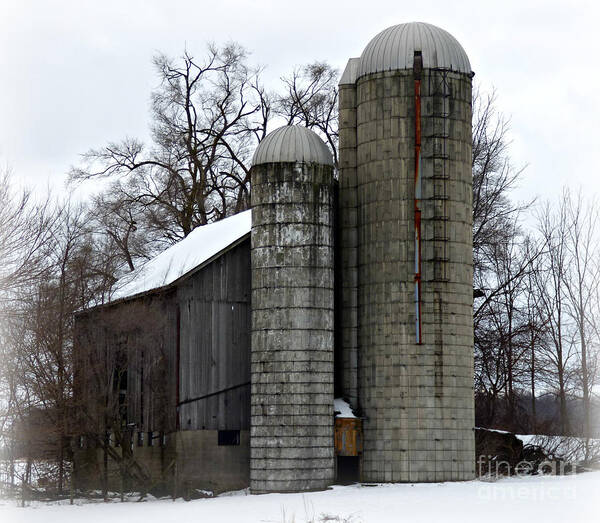 Barn Poster featuring the photograph Winter On The Farm by Scott Ward