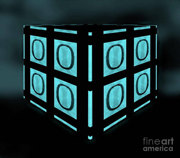 Digital Composite Art Poster featuring the digital art Your Matrix Cube 2 by Tim Richards