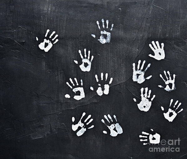 Hands Poster featuring the photograph Hand prints by Steven Liveoak