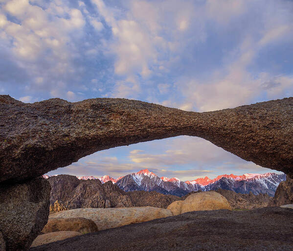 00568902 Poster featuring the photograph Lathe Arch, Alabama Hills, Sierra Nevada, California by Tim Fitzharris