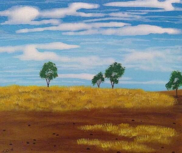 Australian Outback Poster featuring the painting My Backyard by Tammy Oliver