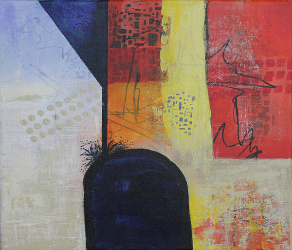 Abstract Poster featuring the painting Overflowing by April Burton