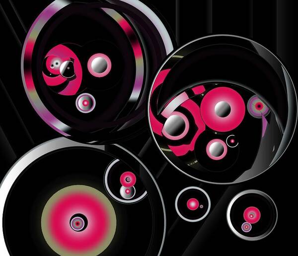 Modern Abstract Poster featuring the drawing Abstract Design Circular Motion by Joan Stratton