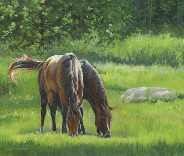 Horse Poster featuring the painting Dog Days by Alecia Underhill