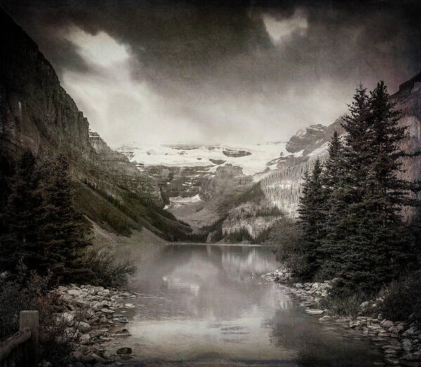 Lake Louise Grunge Poster featuring the photograph Lake Louise Grunge by Dan Sproul