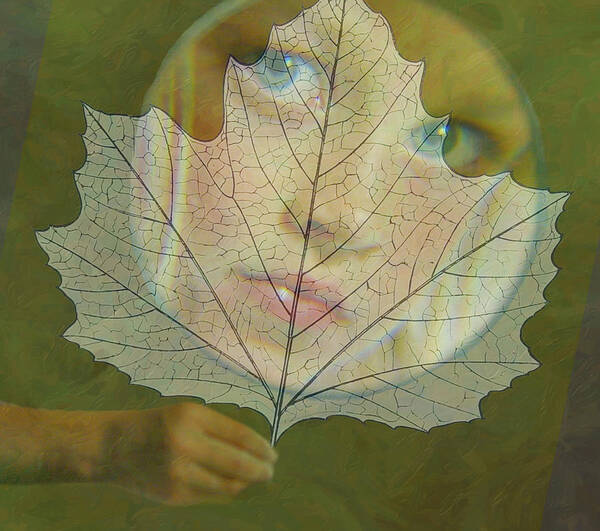Magical Child Poster featuring the mixed media Magical Child, Autumn Morning by Lorena Cassady