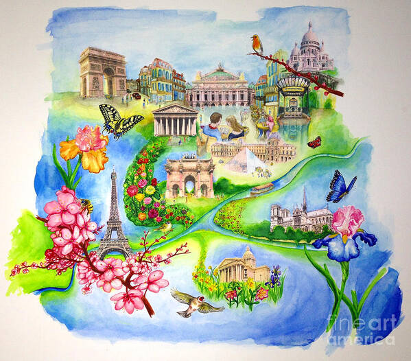 Paris Poster featuring the painting Parisian Spring by Michelle Bien