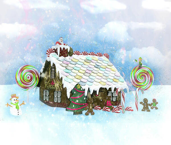 Santa Loves Cookies Poster featuring the painting Santa Loves Cookies by Two Hivelys